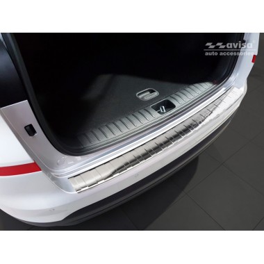 Накладка на задний бампер (серебристая) Hyundai Tucson II FL (2018-) бренд – Avisa главное фото